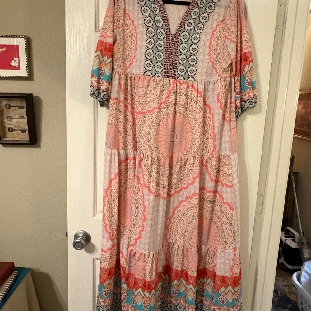 Bohemian Multicolor Maxi Dress